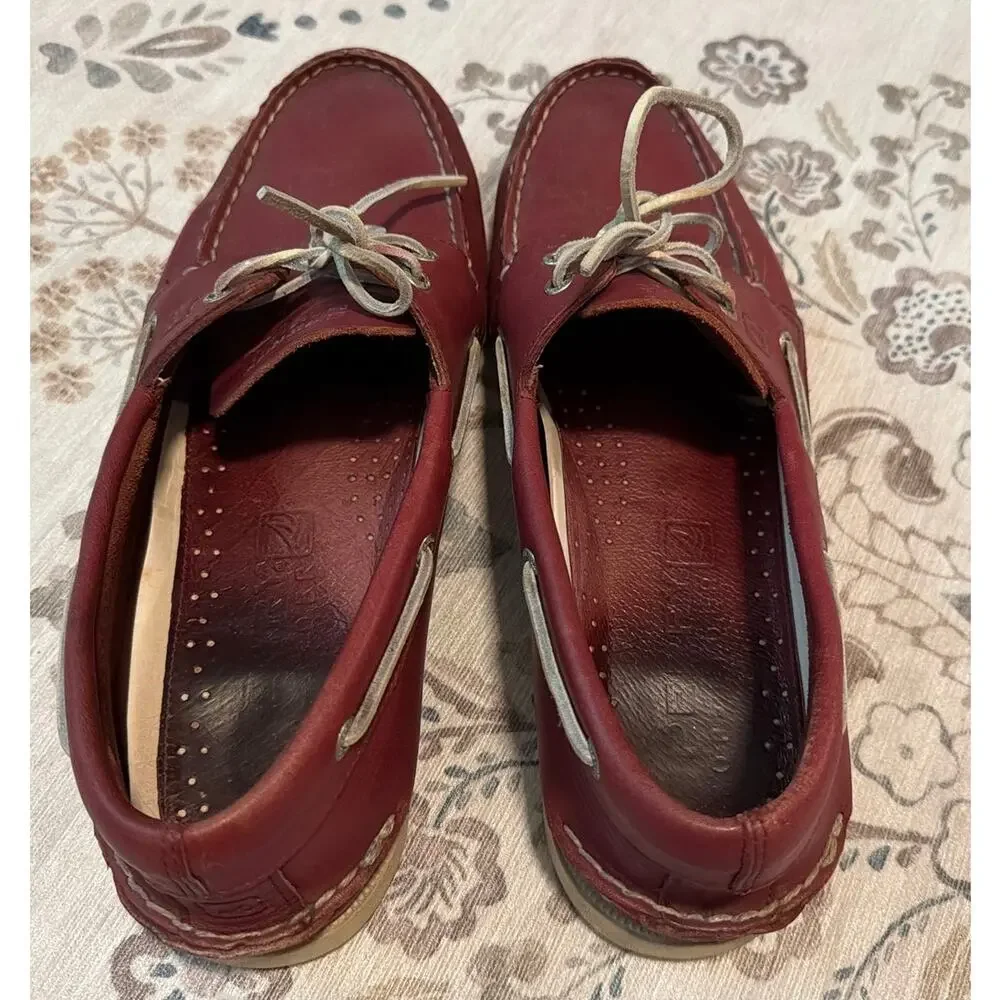 Sperry Top-Sider Men's Authentic Original 2-Eye Boat Shoes Maroon Red Size 13